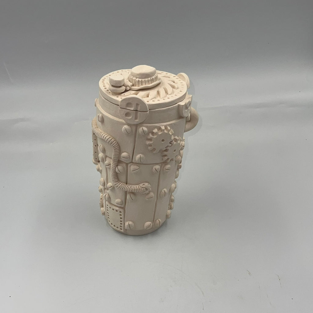 🔧 Steampunk Lock-Top Canister Cup