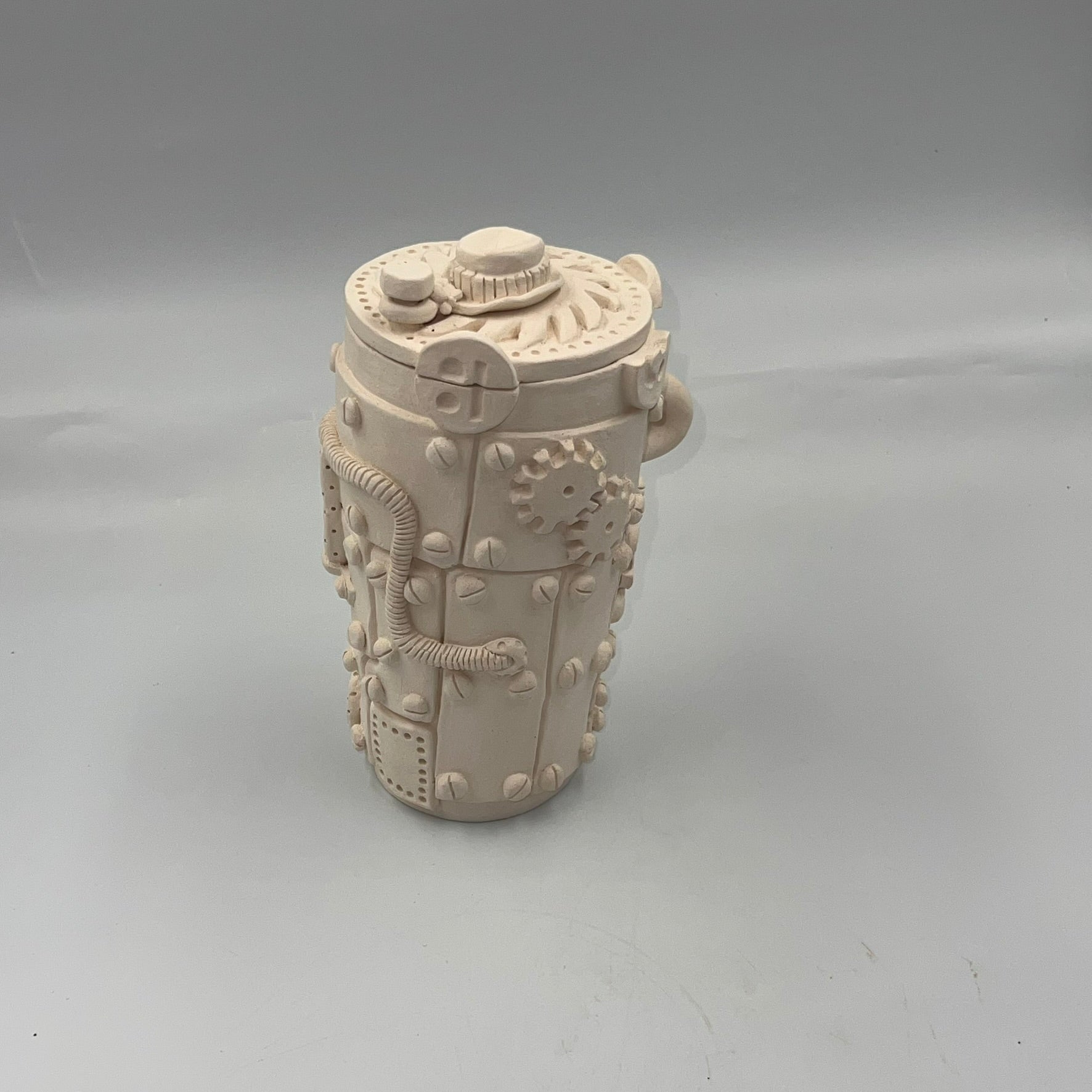 🔧 Steampunk Lock-Top Canister Cup