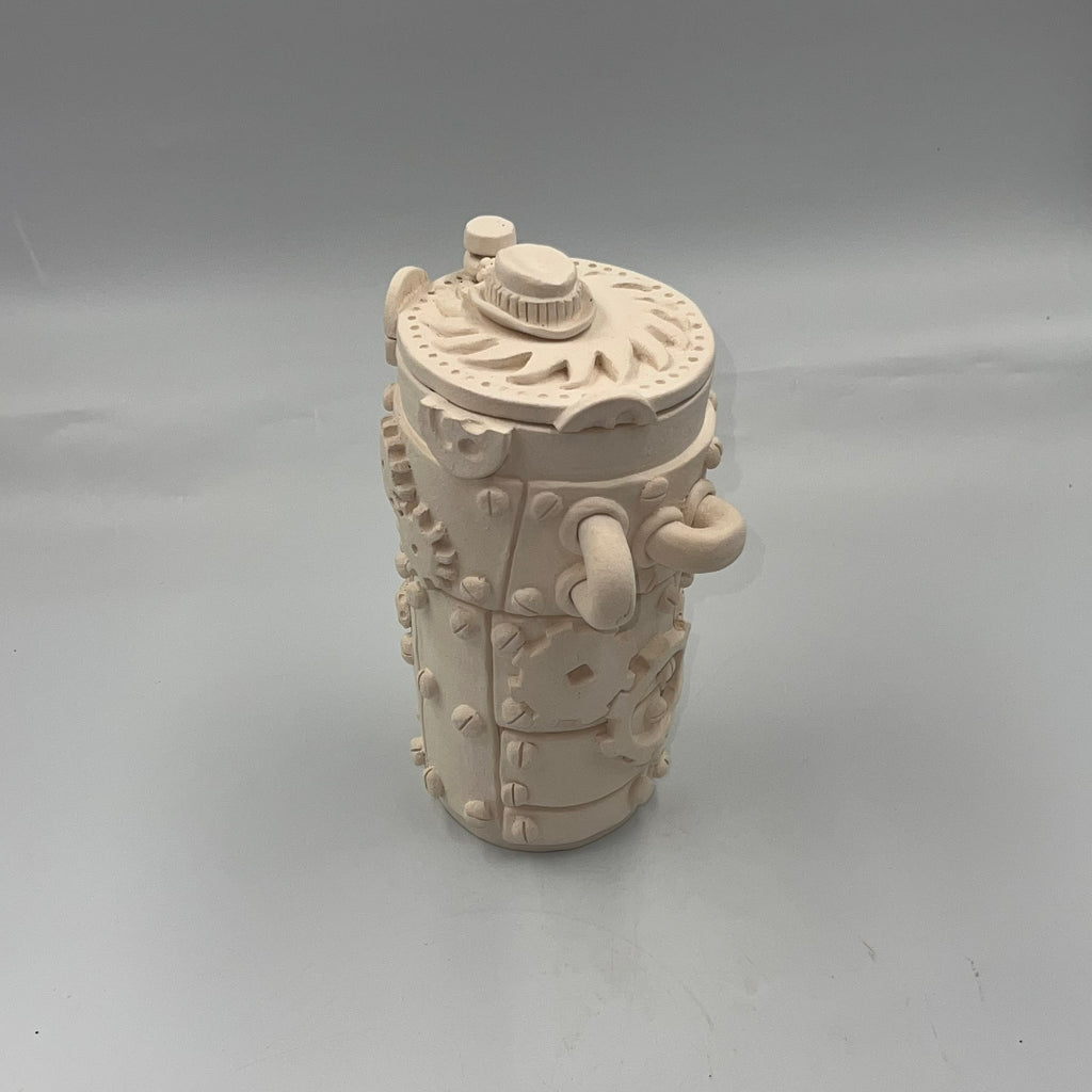 🔧 Steampunk Lock-Top Canister Cup