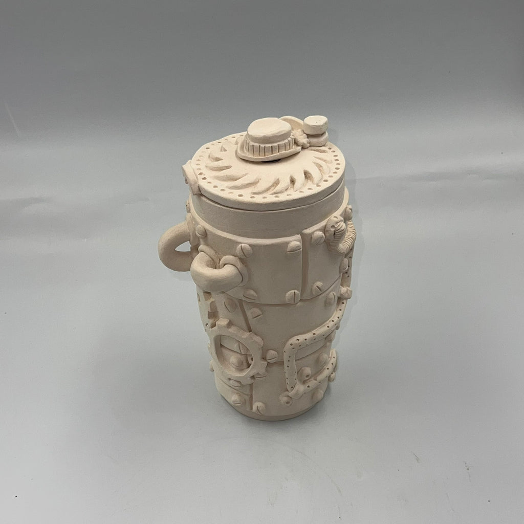 🔧 Steampunk Lock-Top Canister Cup
