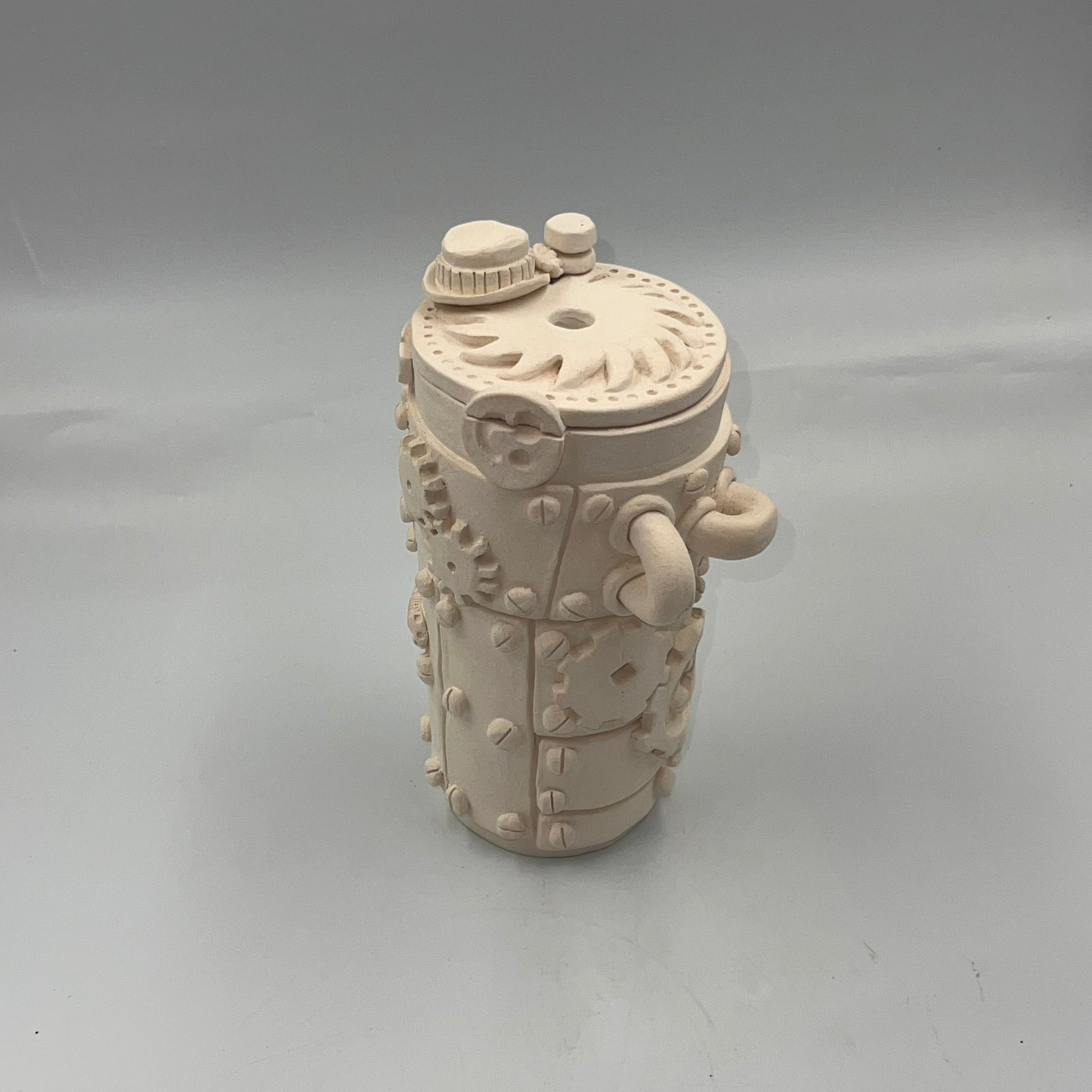 🔧 Steampunk Lock-Top Canister Cup